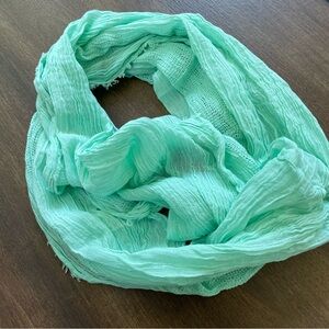 Soft mint infinity scarf